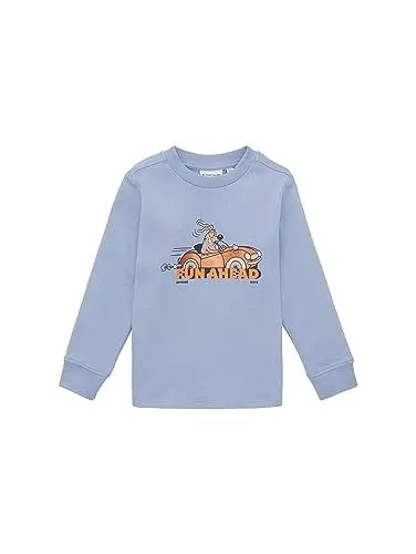Produktbild: TOM TAILOR Jungen 1038240 Sweatshirt mit Print, 12819-Parisienne Blue, 116/122