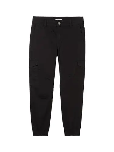 Produktbild: TOM TAILOR Jungen Kinder Basic Regular Fit Cargo Hose, 29999 - Black, 152
