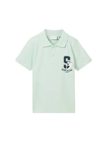 Produktbild: TOM TAILOR Jungen Kinder Pique Polo-Shirt mit Print, 34606 - Pastel Apple Green, 92/98