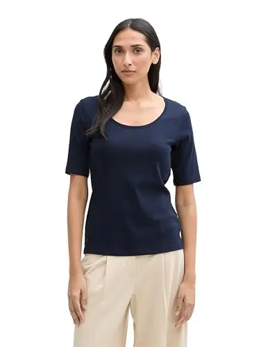 Produktbild: TOM TAILOR Langarmshirt mit Knopf-Details, Bright Rose, XXL