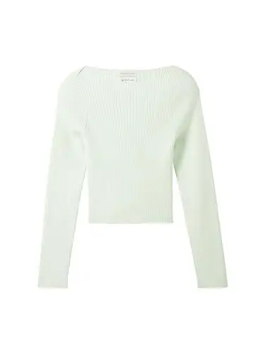Produktbild: TOM TAILOR Mädchen Kinder Cropped Basic Strickpullover, 29570 - Pale Peppermint, 128