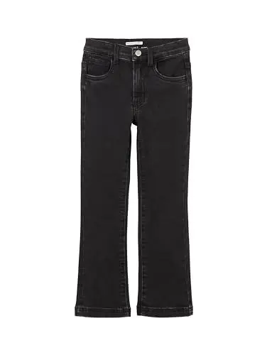 Produktbild: TOM TAILOR Mädchen Kinder Jeanshose mit Schlag, used dark stone black denim, 110