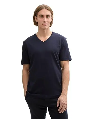 Produktbild: TOM TAILOR T-Shirt aus Baumwolle mit Logo-Print, White, XXXL