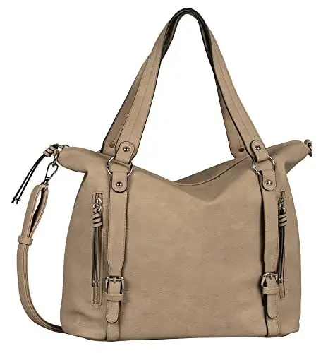 Produktbild: TOM TAILOR bags Caia Damen Shopper Umhängetasche Reißverschluss Mittelgroß Beige