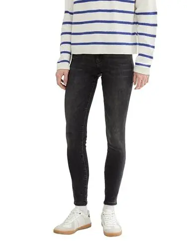 Produktbild: Tom Tailor Denim Damen Nela Extra Skinny Jeans, 10250 - Used Dark Stone Black Denim, S/32