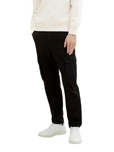 Produktbild: Tom Tailor Denim Herren Loose Fit Cargo Hose aus Baumwolle, 29999 - Black, L