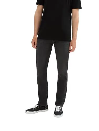 Produktbild: Tom Tailor Denim Herren Piers Slim Jeans, 10263 - Black Stone Wash Denim, 32/32