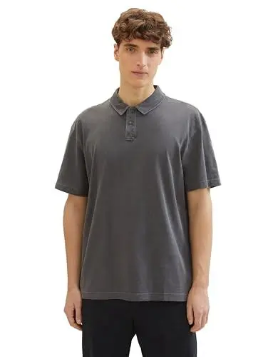 Produktbild: Tom Tailor Denim Herren Relaxed Fit Poloshirt mit Struktur, 29999 - Black, XL