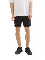 Produktbild: Tom Tailor Denim Herren Slim Chino Bermuda Shorts mit Stretch, 29999 - Black, M