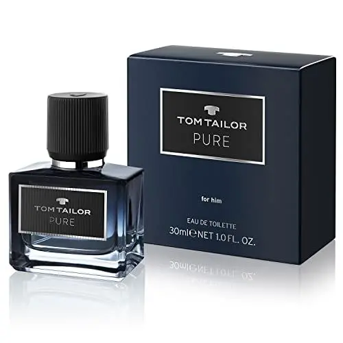 Produktbild: Tom Tailor Parfüm Herren PURE for him 30ml I maskulines Eau de Parfum Herren für Körper & Seele I belebende Kombination aus Mandarine, Zedernholz, Moschus & Sandelholz I frisch, herb & holzig-warm