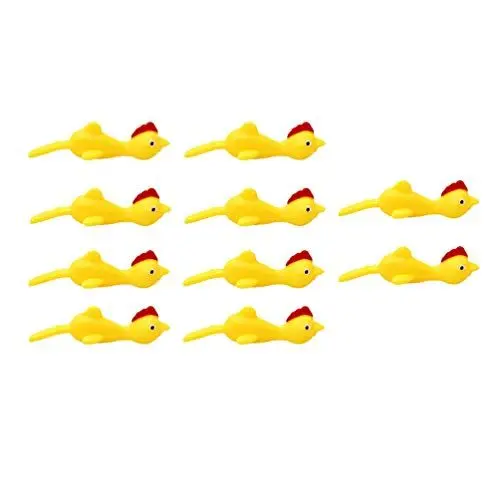 Produktbild: Tomaibaby 10 Stück Schleuder Huhn Gummi Huhn Flick Dehnbare Fliegende Huhn Truthahn Schleudert Schleuder Knifflige Spielzeuge Ostern Streich Spielzeug Party Aktivität für Kinder Erwachsene