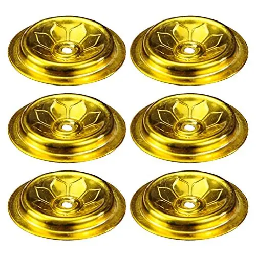 Produktbild: Tomaibaby 6Pcs Schwimm Dochte Metall Öl Schwimm Dochte Disc Halter Buddhistischen Lieferungen für Öl Tassen