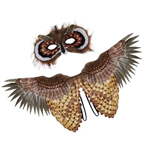 Produktbild: Tomaibaby Eule Flügel Maske Set Kinder Eule Kostüm Zubehör Tierkostüm Halbmaske für Maskerade Dress Up Prop