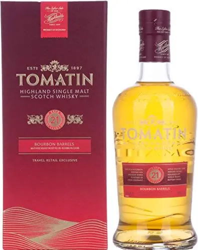 Produktbild: Tomatin 21 Years Old Bourbon Casks Travel Retail Exclusive Whisky (1 x 0.7 l)