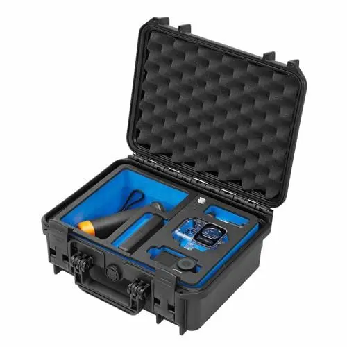 Produktbild: TomCase Koffer für DJI OSMO Action 5 - wasserdichter Outdoor Case für bis zu 3 Kameras und viel Zubehör - Transportkoffer - Akkus Aufladen im Inlay - IP67 Zertifiziert - bruchsicher - Made in Germany