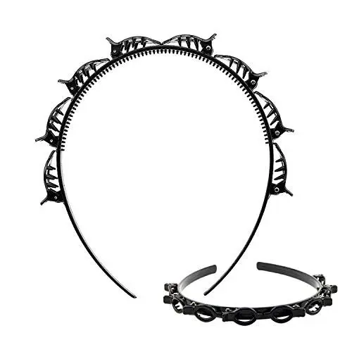 Produktbild: Tomedeks Haarnadel Stirnband, Doppelknall Haarnadel, geeignet für Hochzeiten, Tänze, Partys, Paare, tägliche Aktivitäten (1 schwarz)