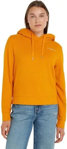 Produktbild: Tommy Hilfiger 1985 RLX MINI CORP LOGO HOODIE Pullover-Kapuzenpulli Damen, Orange (Rich Ochre), XL