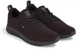 Produktbild: Tommy Hilfiger CORPORATE KNIT RIB RUNNER Runner Sneaker Herren, Schwarz (Black), 43 EU