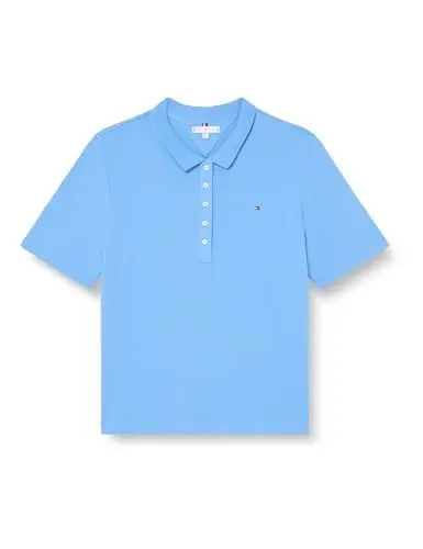 Produktbild: Tommy Hilfiger CRV 1985 REG PIQUE POLO SS Kurzarm Poloshirts Damen, Blau (Blue Spell), 48
