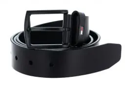 Produktbild: Tommy Hilfiger Herren Gürtel Denton Matte 3,5 cm Ledergürtel, Schwarz (Black), 85 cm