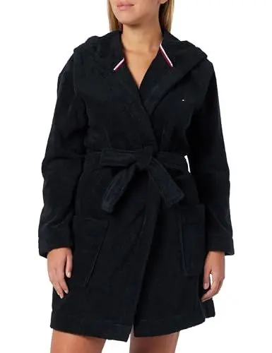 Produktbild: Tommy Hilfiger Damen Bathrobe UW0UW04155 Bademäntel, Blau (Desert Sky), M