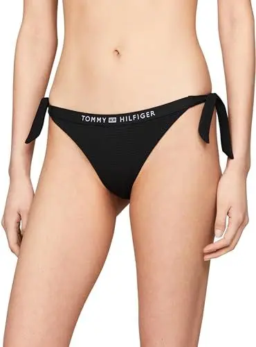 Produktbild: Tommy Hilfiger Damen Bikinihose Side Tie Bikini Sport, Schwarz (Black), M