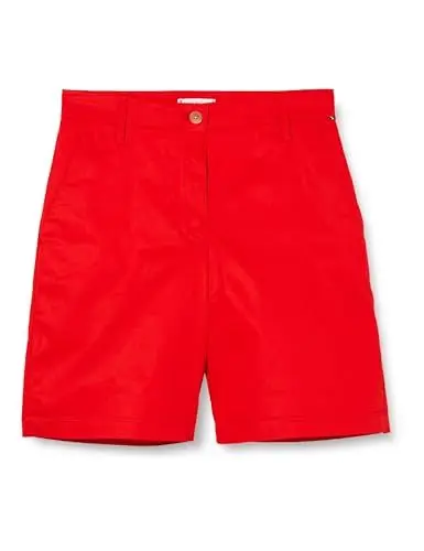 Produktbild: Tommy Hilfiger Damen Chino-Shorts Mom Fit, Rot (Fierce Red), 46