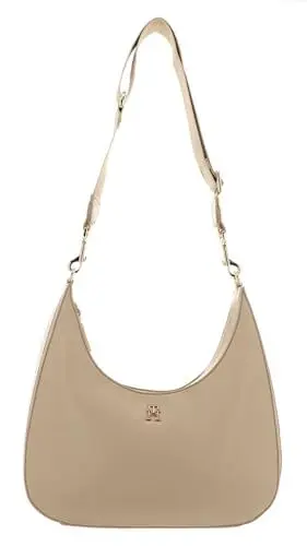 Produktbild: Tommy Hilfiger Damen Crossbody Bag Tasche Essential Crossover mit Reißverschluss, Beige (White Clay), Onesize