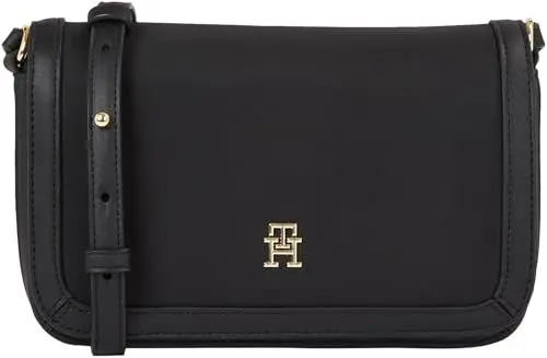 Produktbild: Tommy Hilfiger Damen Crossbody Bag Tasche Essential Flap Crossover Nachhaltig, Schwarz (Black), Onesize