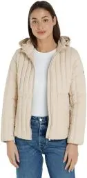 Produktbild: Tommy Hilfiger Damen Daunenjacke mit Kapuze, Beige (Classic Beige), XS