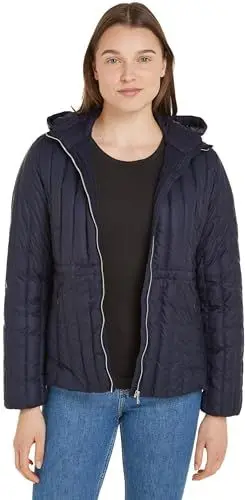 Produktbild: Tommy Hilfiger Damen Daunenjacke mit Kapuze, Blau (Desert Sky), M