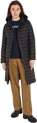 Produktbild: Tommy Hilfiger Damen Daunenmantel Feminine Winter, Schwarz (Black), S