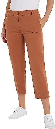 Produktbild: Tommy Hilfiger Damen Essential Slim Straight CO Chino WW0WW39866 Gewebte Hosen, Braun (Natural Cognac), 42