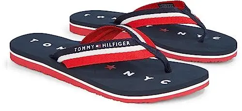 Produktbild: Tommy Hilfiger TOMMY LOVES NY BEACH SANDAL Flip-Flop Damen, Blau (MIDNIGHT), 41 EU