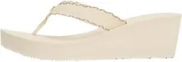 Produktbild: Tommy Hilfiger Damen Flip Flops Wedge Beach Sandal mit Plateau, Elfenbein (Muslin), 38