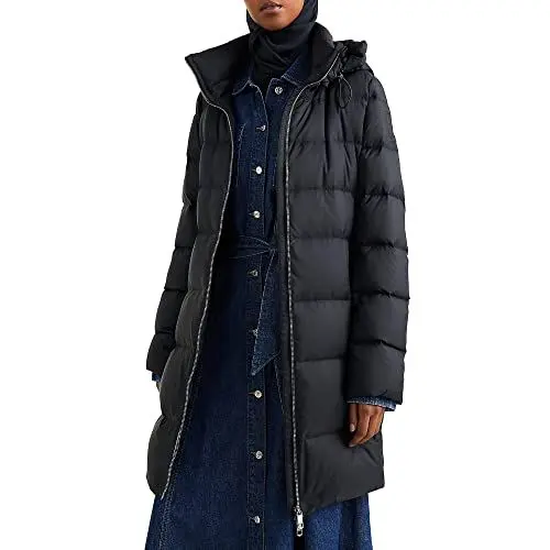 Produktbild: Tommy Hilfiger Damen Global Stripe Down Coat WW0WW37448 Daunenmäntel, Schwarz (Black), XS