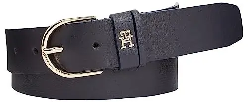 Produktbild: Tommy Hilfiger Damen Gürtel Timeless 3,5 cm Ledergürtel, Blau (Space Blue), 90