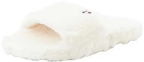 Produktbild: Tommy Hilfiger Damen Hausschuhe Fur Home Slipper Slide Plüsch, Beige (Ancient White), 35/36