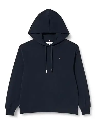 Produktbild: Tommy Hilfiger Damen Hoodie Flag On Chest mit Kapuze, Blau (Desert Sky), XS