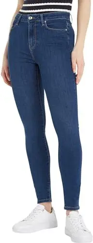 Produktbild: Tommy Hilfiger Damen Jeans Flex Harlem Skinny Fit, Blau (Kai), 34W / 28L