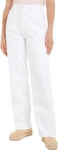 Produktbild: Tommy Hilfiger Damen Jeans Relaxed Straight High Waist, Weiß (Th Optic White), 28W/30L