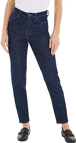 Produktbild: Tommy Hilfiger Damen Jeans Tapered High Waist, Blau (Rue), 25W / 28L