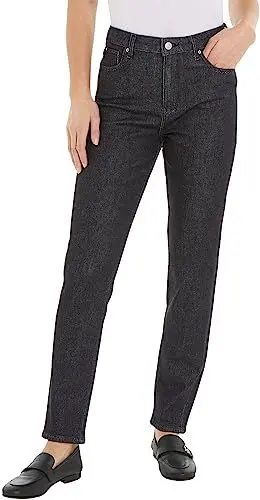 Produktbild: Tommy Hilfiger Damen Jeans Tapered Stretch, Schwarz (Liz), 33W / 32L