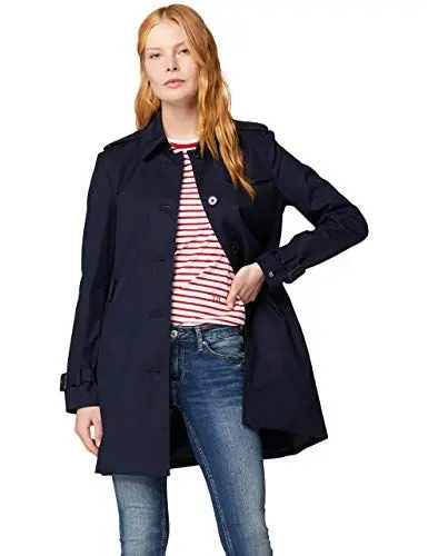 Produktbild: Tommy Hilfiger Damen Jacke Heritage Single Breasted Trench Übergangsjacke, Blau (Midnight), 3XL