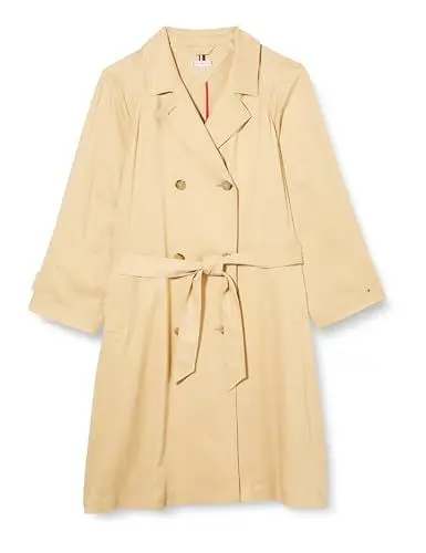 Produktbild: Tommy Hilfiger Damen Mantel Trenchcoat, Beige (Harvest Wheat), 34