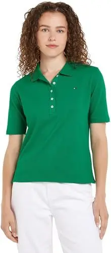 Produktbild: Tommy Hilfiger Damen Poloshirt Kurzarm 1985 Reg Pique Polo Ss Regular Fit, Grün (Olympic Green), XXS