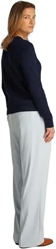Produktbild: Tommy Hilfiger Damen Pullover Cable Fine Zopfstrick, Blau (Dark Night Navy), XXL