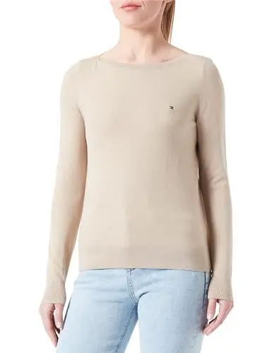 Produktbild: Tommy Hilfiger Damen Pullover Strickpullover, Beige (Beige), L