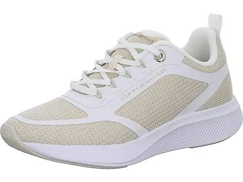 Produktbild: Tommy Hilfiger Damen Runner Sneaker Active Mesh Trainer Sportschuhe, Weiß (White), 40 EU