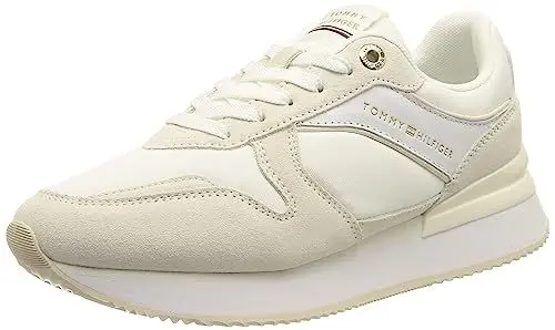 Produktbild: Tommy Hilfiger Damen Runner Sneaker Elevated Feminine Runner Sportschuhe, Weiß (White), 41 EU